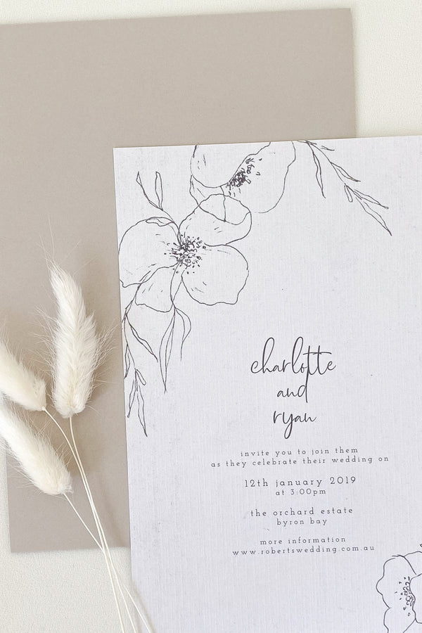 Charlotte Floral Invitation Suite