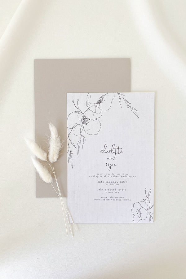 Charlotte Floral Invitation Suite