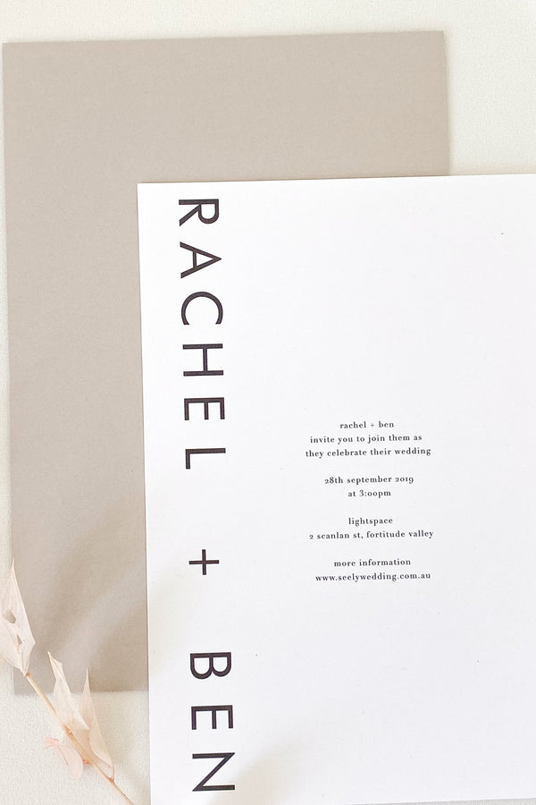 Rachel Modern Invitation Suite